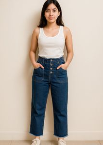 Blue Elastic Jeans