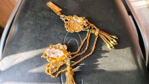 Kamarband / Saree Pin with Beaded Chains