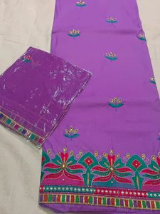 All Over Silk With Thread Work