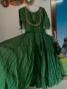 Green Kurta Set with Palazzo Pants