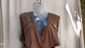 Brown Wrap Crop Top