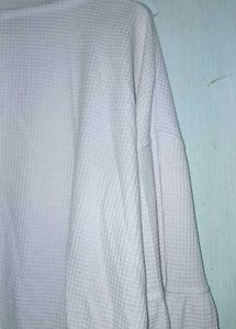 Lavender Waffle Knit Cropped Pullover