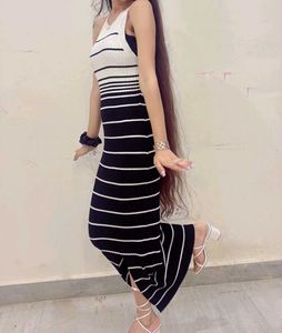 Striped Knit Maxi Dress