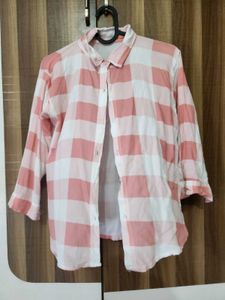 Pink &amp; White Gingham Button-Down