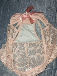Lace Trim Briefs with Bow Detail