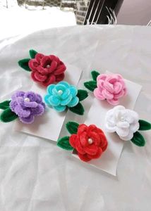 Set of 6 Floral Hair Clips