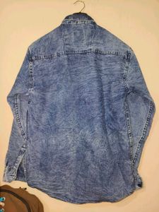 Men's Blue Denim Washed Shirt