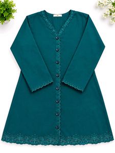 branded Elegant Teal Embroidered tshirt
