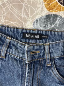 sassafras Stylish Blue Wide Leg Jeans