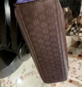 Holii Women Brown Textured Leather Shoulder Bag