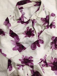 Floral Print Button-Up Shirt