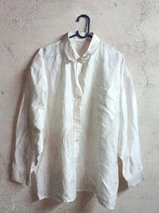 Oversized Partywear Formal Shirt White
