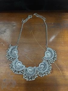 Bohemian Silver Choker Necklace