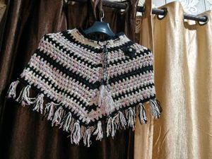 Handmade Crochet Poncho winter woolen