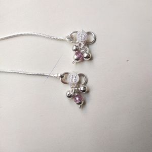 Pure Silver Oxidised Payal Anklet 1pair