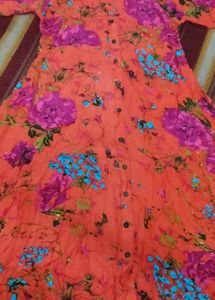 Vibrant Floral Print Kurta