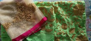 light green embroidery work chaniya choli💚