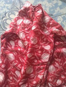 Stylish Red Printed Kurti