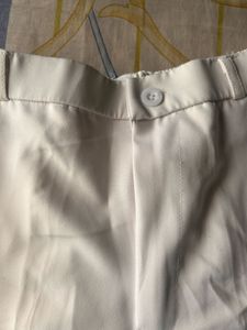 White High-Waist Trouser