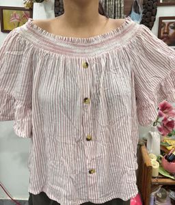Chic Off-Shoulder Striped Top