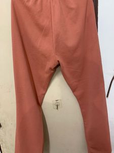 Tokyo Talkies Pink Ribbed Pants