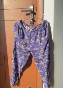 Blue Sailboat Print Pyjama Pants