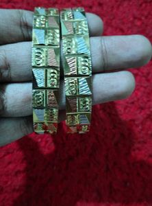 Stylish Tri-Color Bangles