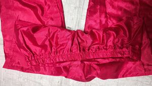 Vibrant Red Silk Palazzos