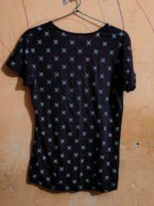 Purple T-Shirt with Positive Attitude Print