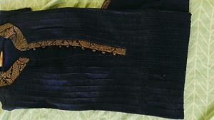 Elegant Navy Blue manyavar kurta  Intricate Nec