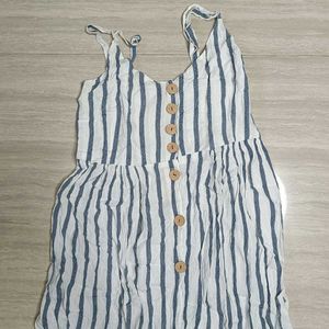 Striped Button-Front Sundress
