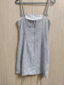 Sparkly Silver Mini Dress