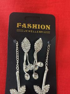 Sparkling Silver Floral Jewelry Set