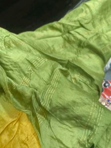 Beautiful Yellow &amp; Green Ombre dupatta