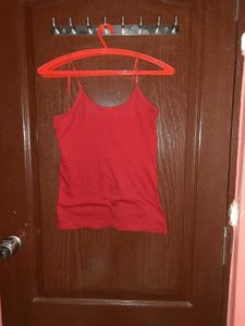 Red Spaghetti Strap Camisole Top 3
