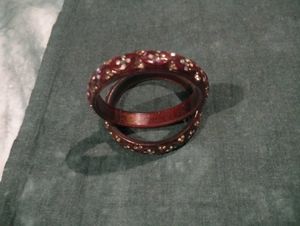 Red &amp; Gold Sparkle Bangles