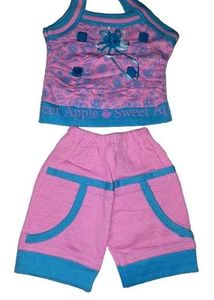 Cute Pink & Blue Baby Girl Outfit