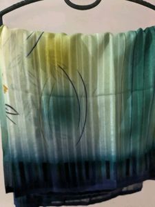 Green Printed Saree