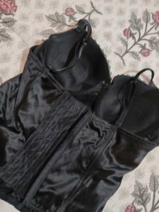 Black Satin Corset Shapewear