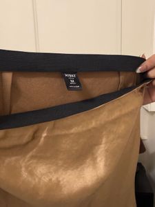 Satin Gold Midi Skirt