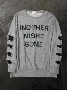 Y2k Sweatshirt Distressed Lace sleeve