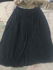 Flowy Black Ethnic Skirt(ankle length)