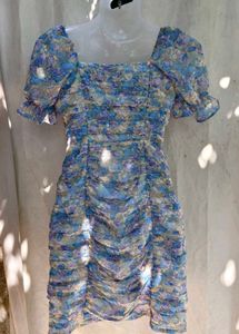 Floral Ruched Mini Dress