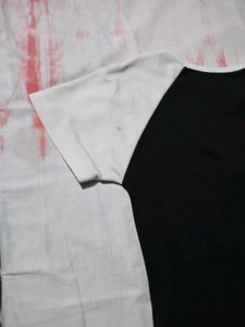Black &amp; White Raglan Dress