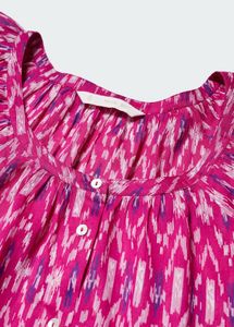 Mango Printed Puffed Sleeve Top