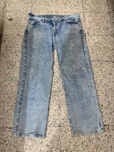 Acid Wash Wide Leg Jeans