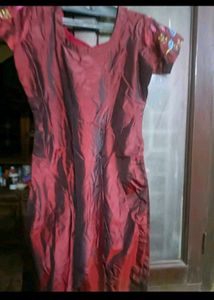 Boutique stitched Maroon silk suit in 36 bust