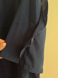 Projecteve - Chic Navy Blue Ruffle Sleeve Top