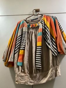 Boho Striped Kimono Style Top