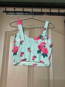 Floral Print Crop Top
